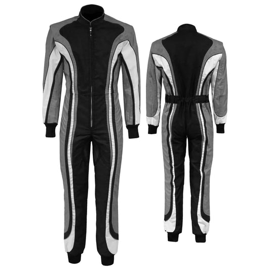 Racing Suit for Go Kart Black / Gray