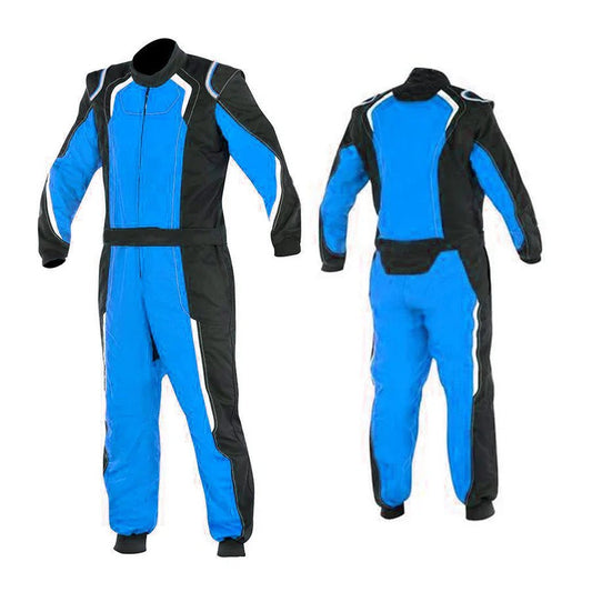 Blue Custom Go Kart Racing Suit
