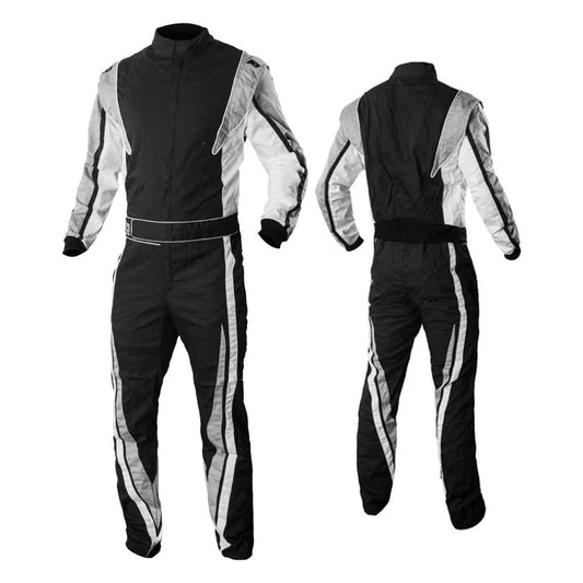 Black / White Go-Kart Driver Racing Costume