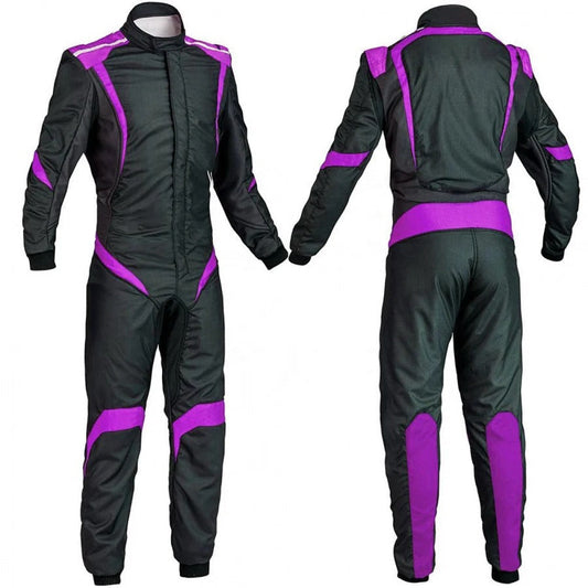 Custom Black & Purple Go Kart Racing Outfit