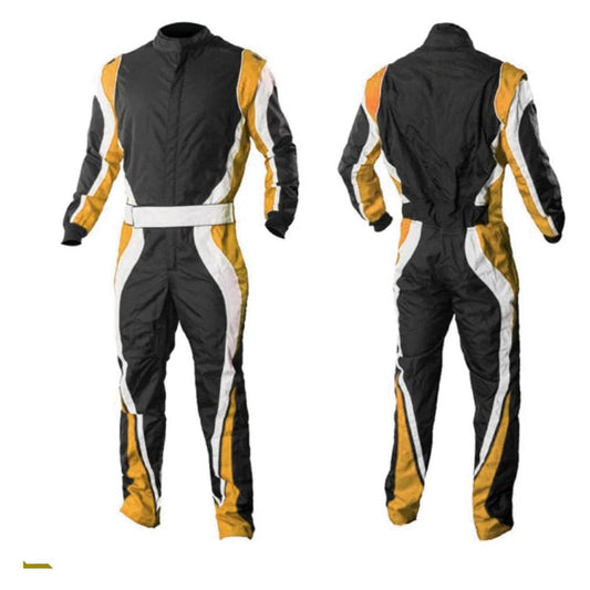 Black / Gold Go-Kart Car Race Wear