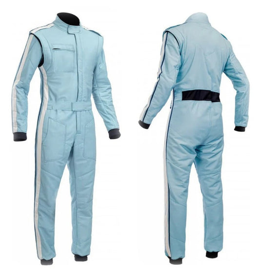 Light Blue Go-Kart Driver Racing Attire