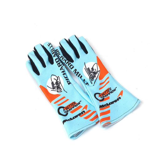 Lando Norris Rare Special Edition Gulf F1 Racing Gloves
