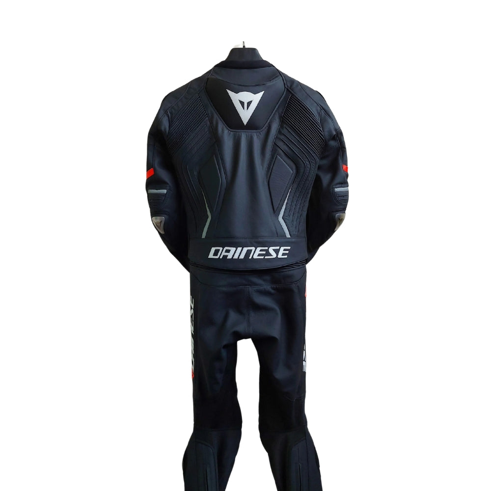 Super Speed D1 Two-Piece Motorcycle Leather Racing Suit with Metal Protection