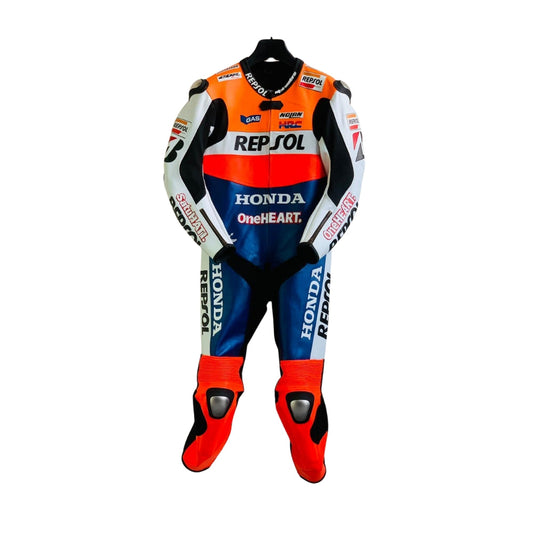 Marc Marquez Honda Repsol Leather Motorcycle Racing Suit