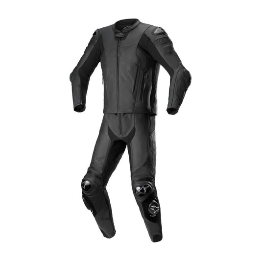 Missile V2 Two-Piece Motorcycle Leather Racing Suit Full Black