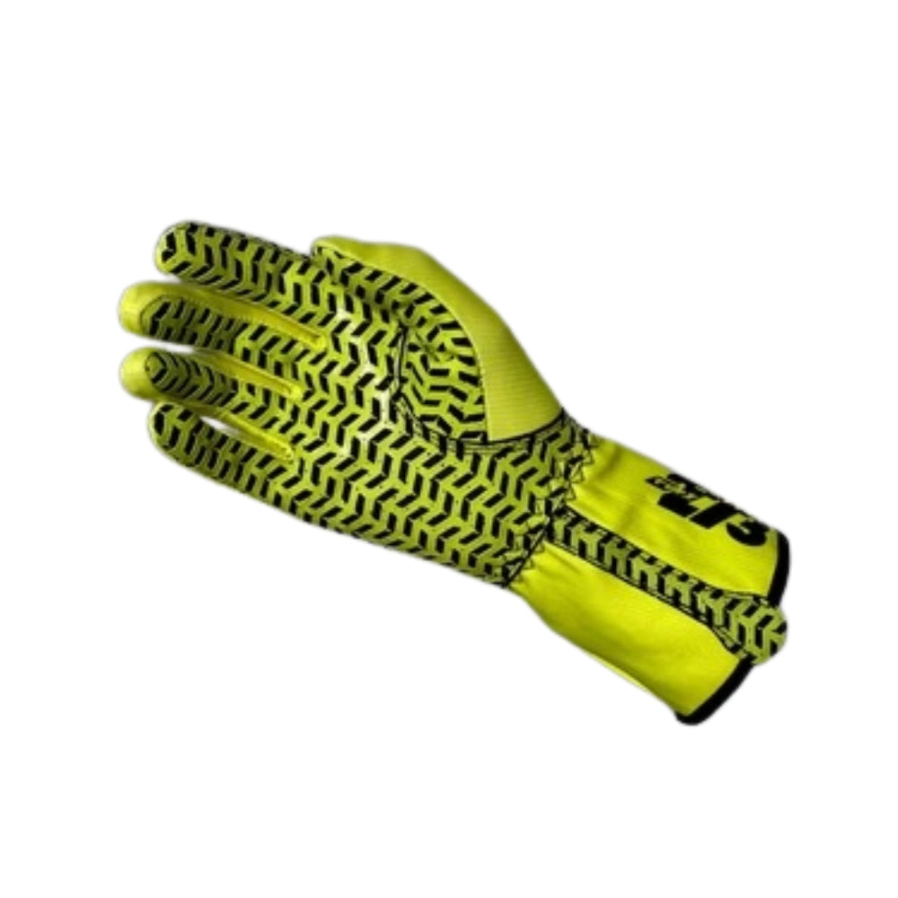 OSAKA Fluo-Yellow Black Kart Racing Gloves