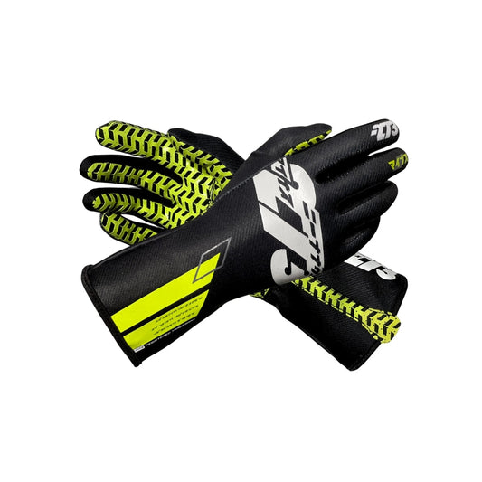 OSAKA Fluo-Yellow Black White Racing Gloves