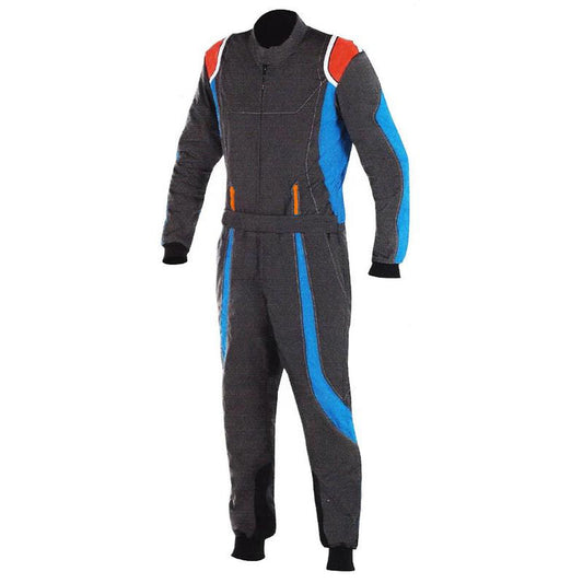 Black / Blue Kart Racing Cordura One Piece suit